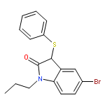 2H-Indol-2-one, 5-bromo-1,3-dihydro-3-(phenylthio)-1-propyl-