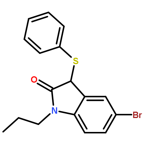 2H-Indol-2-one, 5-bromo-1,3-dihydro-3-(phenylthio)-1-propyl-