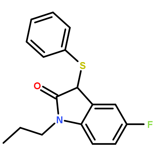 2H-Indol-2-one, 5-fluoro-1,3-dihydro-3-(phenylthio)-1-propyl-