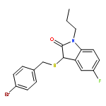 2H-Indol-2-one,3-[[(4-bromophenyl)methyl]thio]-5-fluoro-1,3-dihydro-1-propyl-