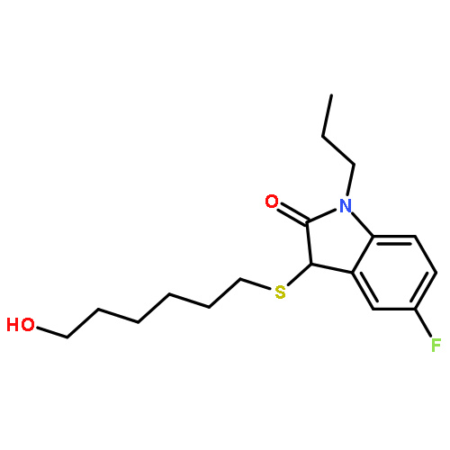 2H-Indol-2-one, 5-fluoro-1,3-dihydro-3-[(6-hydroxyhexyl)thio]-1-propyl-