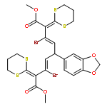 3,6-Nonadienedioic acid,5-(1,3-benzodioxol-5-yl)-3,7-dibromo-2,8-bis(1,3-dithian-2-ylidene)-,1,9-dimethyl ester, (3E,6Z)-