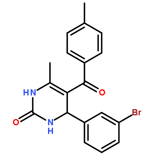 2(1H)-Pyrimidinone,4-(3-bromophenyl)-3,4-dihydro-6-methyl-5-(4-methylbenzoyl)-