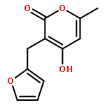 2H-Pyran-2-one, 3-(2-furanylmethyl)-4-hydroxy-6-methyl-