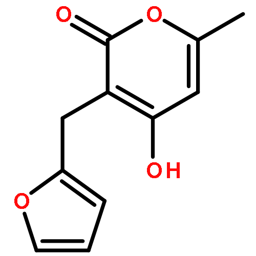 2H-Pyran-2-one, 3-(2-furanylmethyl)-4-hydroxy-6-methyl-