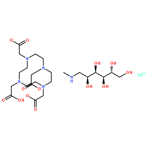 Gadolinium 2,2',2''-[10-(carboxymethyl)-1,4,7,10-tetraazacyclodod Ecane-1,4,7-triyl]triacetate - 1-deoxy-1-(methylamino)-d-glucitol (1:1:1)