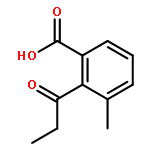 Benzoic acid, 3-methyl-2-(1-oxopropyl)-