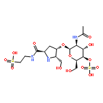 Ethanesulfonic acid,2-[[4-O-[2-(acetylamino)-2-deoxy-4-O-sulfo-b-D-glucopyranosyl]-2,3,5-trideoxy-2,5-imino-D-arabino-hexonoyl]amino]-(9CI)