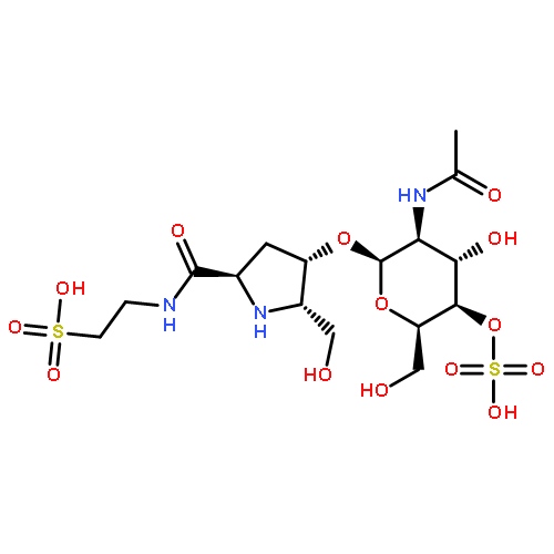 Ethanesulfonic acid,2-[[4-O-[2-(acetylamino)-2-deoxy-4-O-sulfo-b-D-glucopyranosyl]-2,3,5-trideoxy-2,5-imino-D-arabino-hexonoyl]amino]-(9CI)