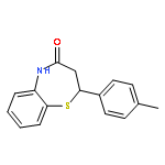 1,5-Benzothiazepin-4(5H)-one, 2,3-dihydro-2-(4-methylphenyl)-