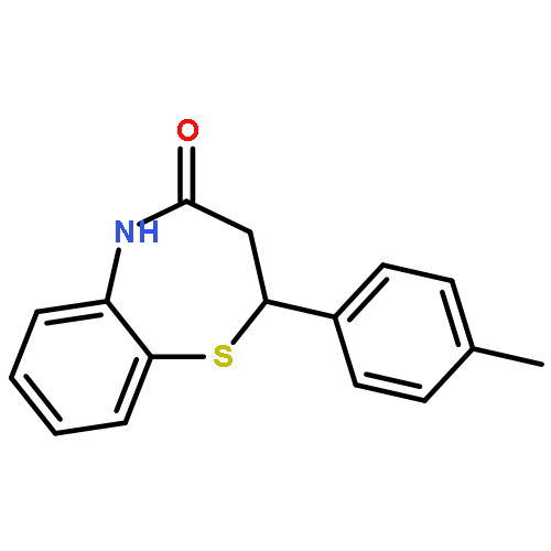 1,5-Benzothiazepin-4(5H)-one, 2,3-dihydro-2-(4-methylphenyl)-