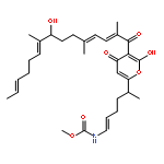 methyl [(1E)-5-{6-hydroxy-5-[(2E,4E,9Z,13E)-8-hydroxy-2,5,9-trimethylpentadeca-2,4,9,13-tetraenoyl]-4-oxo-4H-pyran-2-yl}hex-1-en-1-yl]carbamate