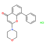 4H-1-Benzopyran-4-one,2-(4-morpholinyl)-8-phenyl-, hydrochloride (1:1)