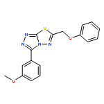 <br>3-(3-methoxyphenyl)-6-(phenoxymethyl)-[1,2,4]triazolo[3,4-b][1,3,4]thiadiaz ole