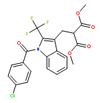 Dimethyl 2-[[1-(4-chlorobenzoyl)-2-(trifluoromethyl)indol-3-yl]methyl]propanedioate