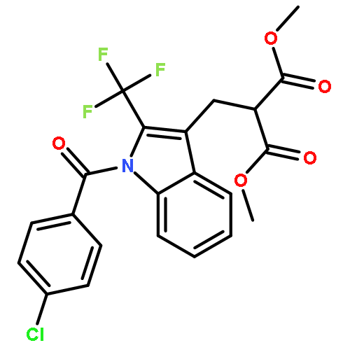 Dimethyl 2-[[1-(4-chlorobenzoyl)-2-(trifluoromethyl)indol-3-yl]methyl]propanedioate