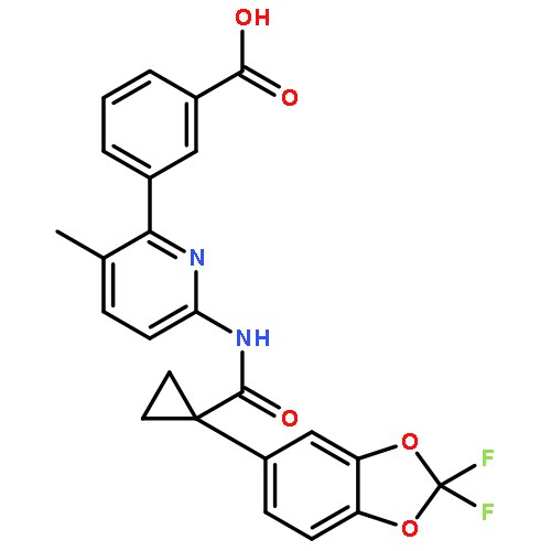 3-(6-(1-(2,2-Difluorobenzo[d][1,3]dioxol-5-yl)cyclopropanecarboxamido)-3-methylpyridin-2-yl)benzoic acid