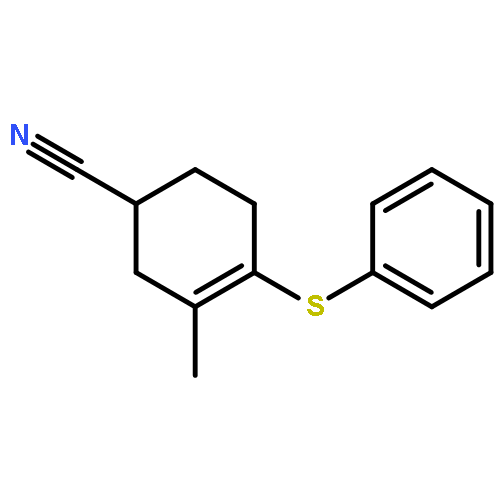 3-Cyclohexene-1-carbonitrile, 3-methyl-4-(phenylthio)-