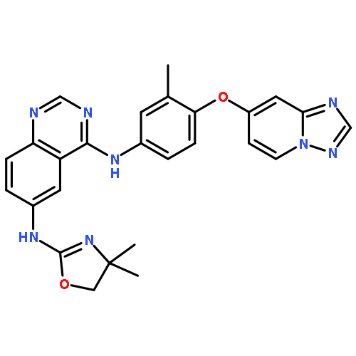 N6-(4,5-Dihydro-4,4-dimethyl-2-oxazolyl)-N4-[3-methyl-4-([1,2,4]triazolo[1,5-a]pyridin-7-yloxy)phenyl]-4,6-quinazolinediamine