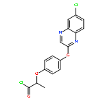 Propanoyl chloride, 2-[4-[(6-chloro-2-quinoxalinyl)oxy]phenoxy]-, (2R)-