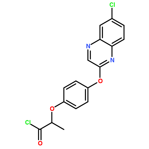 Propanoyl chloride, 2-[4-[(6-chloro-2-quinoxalinyl)oxy]phenoxy]-, (2R)-