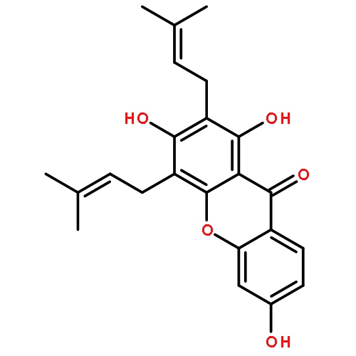 1,3,6-trihydroxy-2,4-bis(3-methylbut-2-en-1-yl)-9H-xanthen-9-one