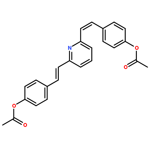 Phenol,4,4'-(2,6-pyridinediyldi-2,1-ethenediyl)bis-, diacetate (ester) (9CI)