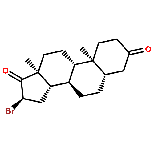 Androstane-3,17-dione, 16-bromo-, (5a,16a)-