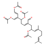 (-)-4-(Acetyloxy)-2-[3,6-bis(acetyloxy)-4-[(acetyloxy)methylene]-5-hexenylidene]-6,10-dimethyl-5,9-undecadienal