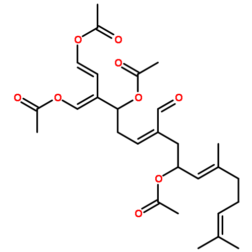 (-)-4-(Acetyloxy)-2-[3,6-bis(acetyloxy)-4-[(acetyloxy)methylene]-5-hexenylidene]-6,10-dimethyl-5,9-undecadienal