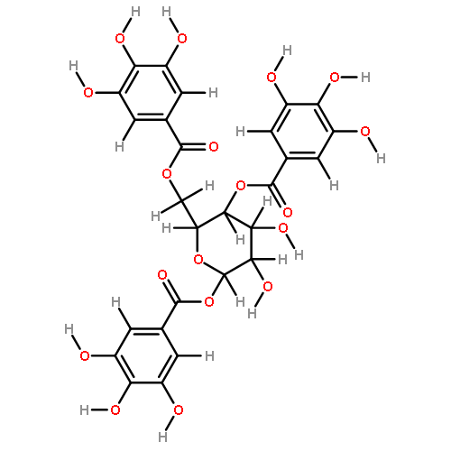 1,4,6-tri-O-galloyl-beta-4C1-glucopyranose