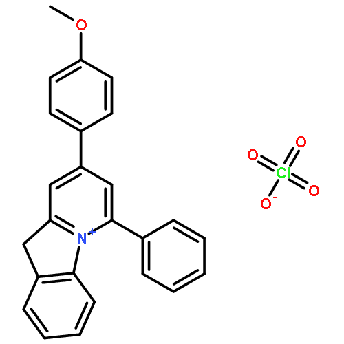 10H-Pyrido[1,2-a]indolium, 8-(4-methoxyphenyl)-6-phenyl-, perchlorate
