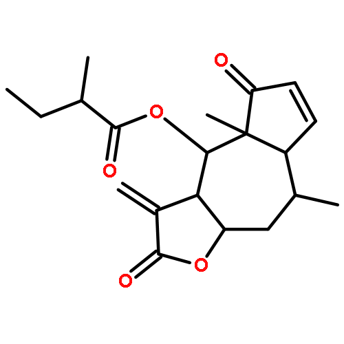 (3aR,4S,4aR,7aR,8R,9aR)-4a,8-dimethyl-3-methylidene-2,5-dioxo-2,3,3a,4,4a,5,7a,8,9,9a-decahydroazuleno[6,5-b]furan-4-yl 2-methylbutanoate