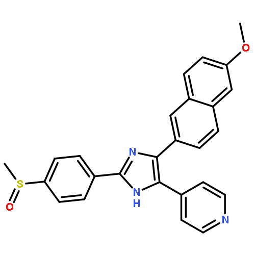 4-(6-Methoxy-2-naphthyl)-2-(4-methylsulfinylphenyl)-5-(4-pyridyl)-1H-imidazole