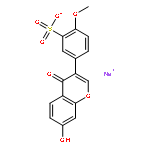 5-(7-hydroxy-4-oxochromen-3-yl)-2-methoxybenzenesulfonic acid, sodium