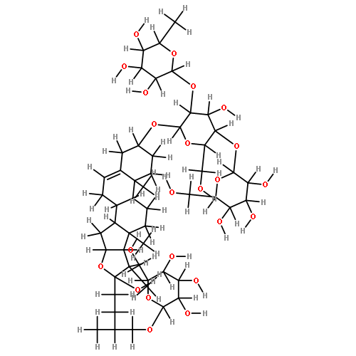 26-(O-beta-D-glucopyranosyl)-3-beta-[4-O-(beta-D-glucopyranosyl)-2-O-(alpha-L-rhamnopyranosyl)-beta-D-glucopyranosyloxy]-22,26-dihydroxyfurost-5-ene