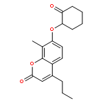 2H-1-Benzopyran-2-one, 8-methyl-7-[(2-oxocyclohexyl)oxy]-4-propyl-