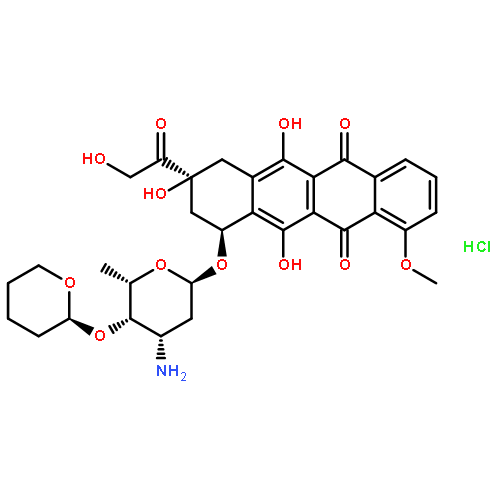 (7S,9S)-7-[(2R,4S,5S,6S)-4-amino-6-methyl-5-[(2S)-oxan-2-yl]oxyoxan-2-yl]oxy-6,9,11-trihydroxy-9-(2-hydroxyacetyl)-4-methoxy-8,10-dihydro-7H-tetracene-5,12-dione,hydrochloride