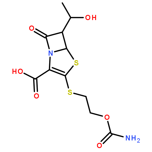 (5R,6S)-3-{[2-(carbamoyloxy)ethyl]sulfanyl}-6-[(1R)-1-hydroxyethyl]-7-oxo-4-thia-1-azabicyclo[3.2.0]hept-2-ene-2-carboxylic acid