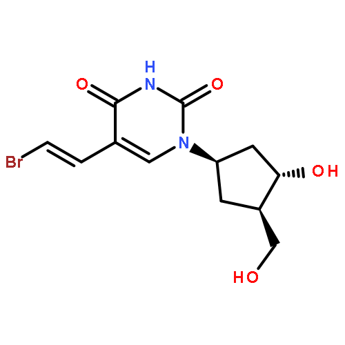 5-((E)-2-BROMOVINYL)-1-((1R,3S,4R)-3-HYDROXY-4-(HYDROXYMETHYL)CYCLOPENTYL)PYRIMIDINE-2,4(1H,3H)-DIONE