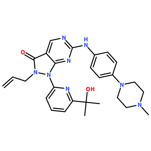 2-Allyl-1-(6-(2-hydroxypropan-2-yl)pyridin-2-yl)-6-((4-(4-methylpiperazin-1-yl)phenyl)amino)-1H-pyrazolo[3,4-d]pyrimidin-3(2H)-one