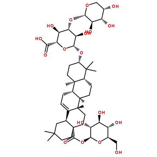 β-D-Glucopyranosiduronic acid, (3β)-28-(β-D-glucopyranosyloxy)-28-oxoolean-12-en-3-yl 3-O-α-L-arabinopyranosyl-