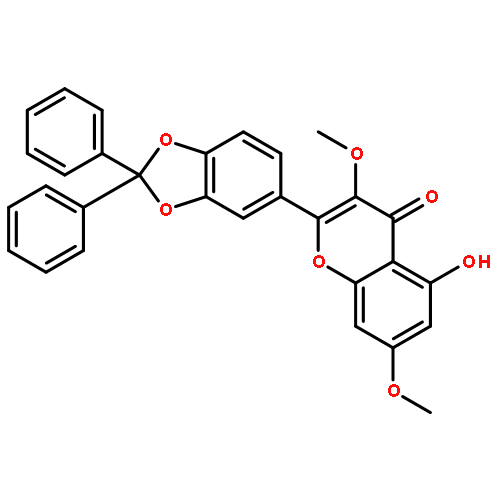 4H-1-Benzopyran-4-one,2-(2,2-diphenyl-1,3-benzodioxol-5-yl)-5-hydroxy-3,7-dimethoxy-