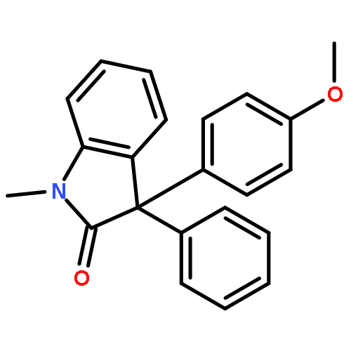 2H-Indol-2-one, 1,3-dihydro-3-(4-methoxyphenyl)-1-methyl-3-phenyl-