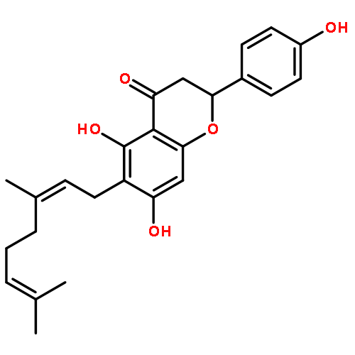 (2S)-6-[(2E)-3,7-dimethylocta-2,6-dien-1-yl]-5,7-dihydroxy-2-(4-hydroxyphenyl)-2,3-dihydro-4H-chromen-4-one