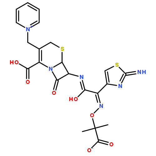 (6R,7R)-7-[[(2E)-2-(2-amino-1,3-thiazol-4-yl)-2-(2-carboxylatopropan-2-yloxyimino)acetyl]amino]-8-oxo-3-(pyridin-1-ium-1-ylmethyl)-5-thia-1-azabicyclo[4.2.0]oct-2-ene-2-carboxylate,hydron