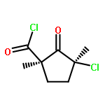 Cyclopentanecarbonylchloride, 3-chloro-1,3-dimethyl-2-oxo-, trans- (9CI)