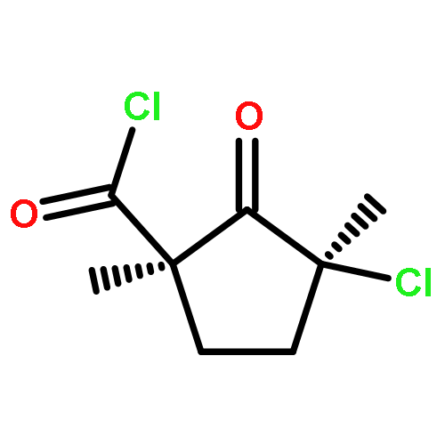 Cyclopentanecarbonylchloride, 3-chloro-1,3-dimethyl-2-oxo-, trans- (9CI)