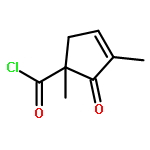 3-Cyclopentene-1-carbonylchloride, 1,3-dimethyl-2-oxo-