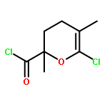 2H-Pyran-2-carbonylchloride, 6-chloro-3,4-dihydro-2,5-dimethyl-